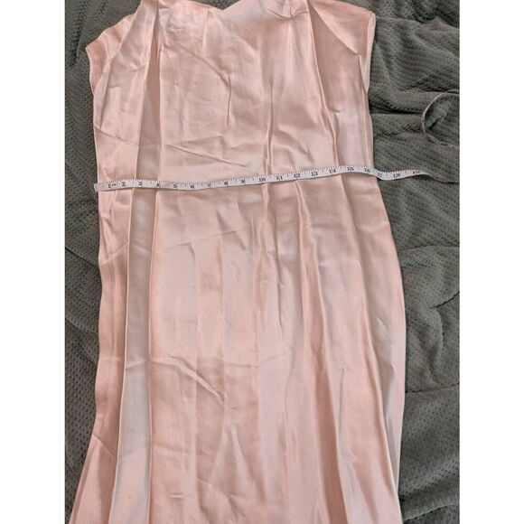 Vintage 80s does 20s Patra 14 Pink Midi Dress with White Lace Overlay - Picture 7 of 8